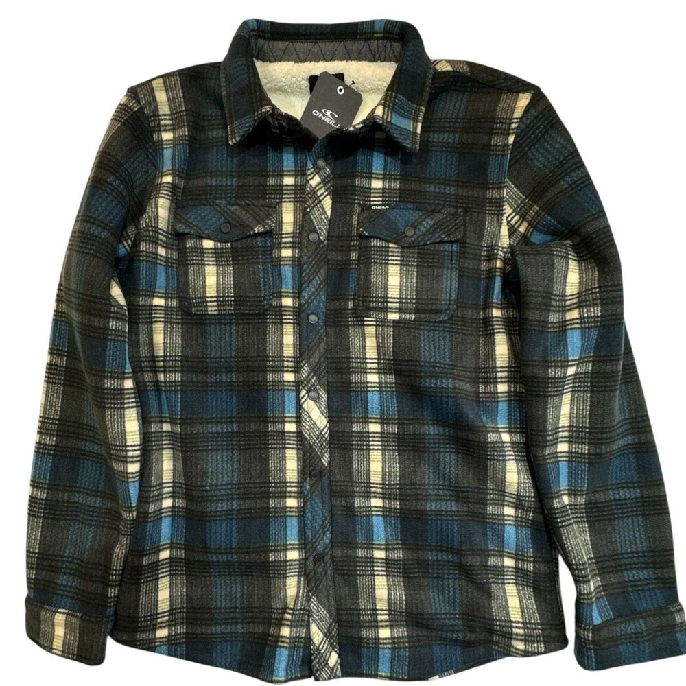 O’Neill Sherpa Lined Flannel Shirt‎ Jacket Men’s M Plaid NWT